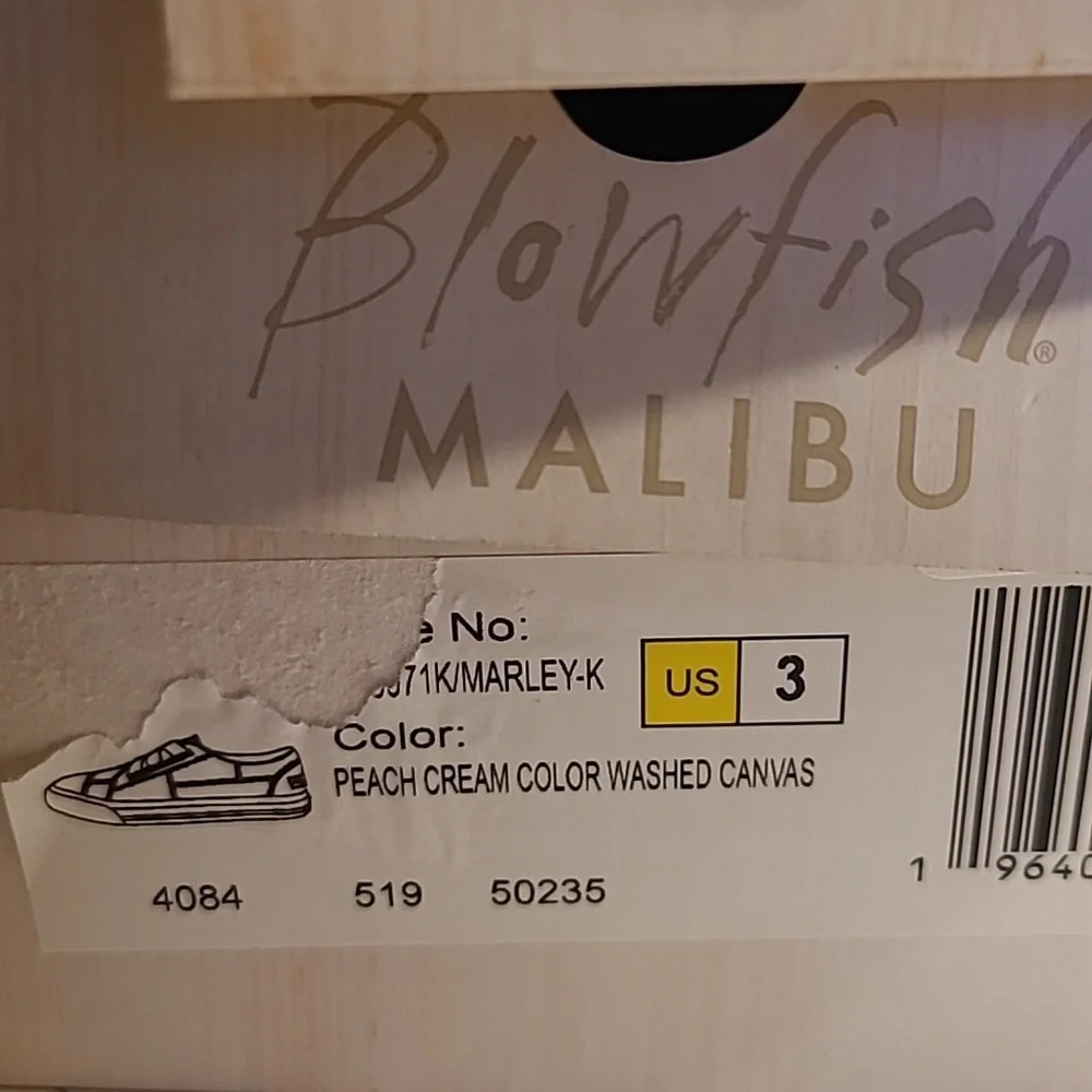 Blowfish Malibu Marley Peach Cream Washed Slip On Sneakers